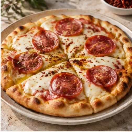 Illustrative Pizzetta Diavola Bianca