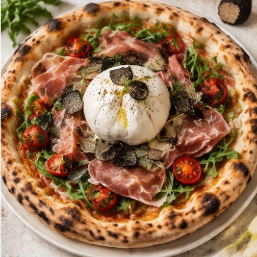 Illustrative interpretation of Burrata e Tartufo