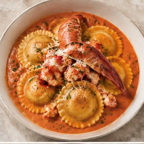 Illustrative interpretation of Ravioli Aragosta