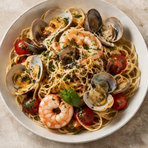 Illustrative Taglierini a la Vongole