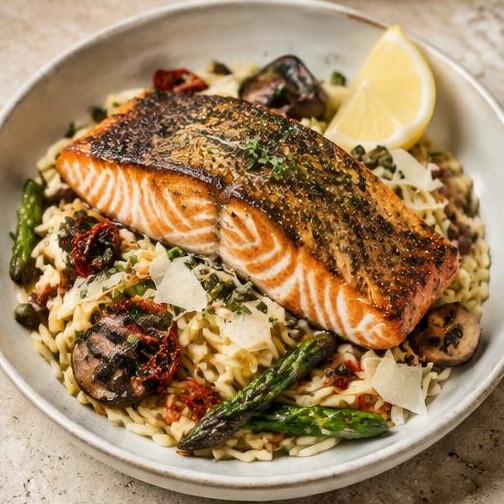 Illustrative Salmon primavera